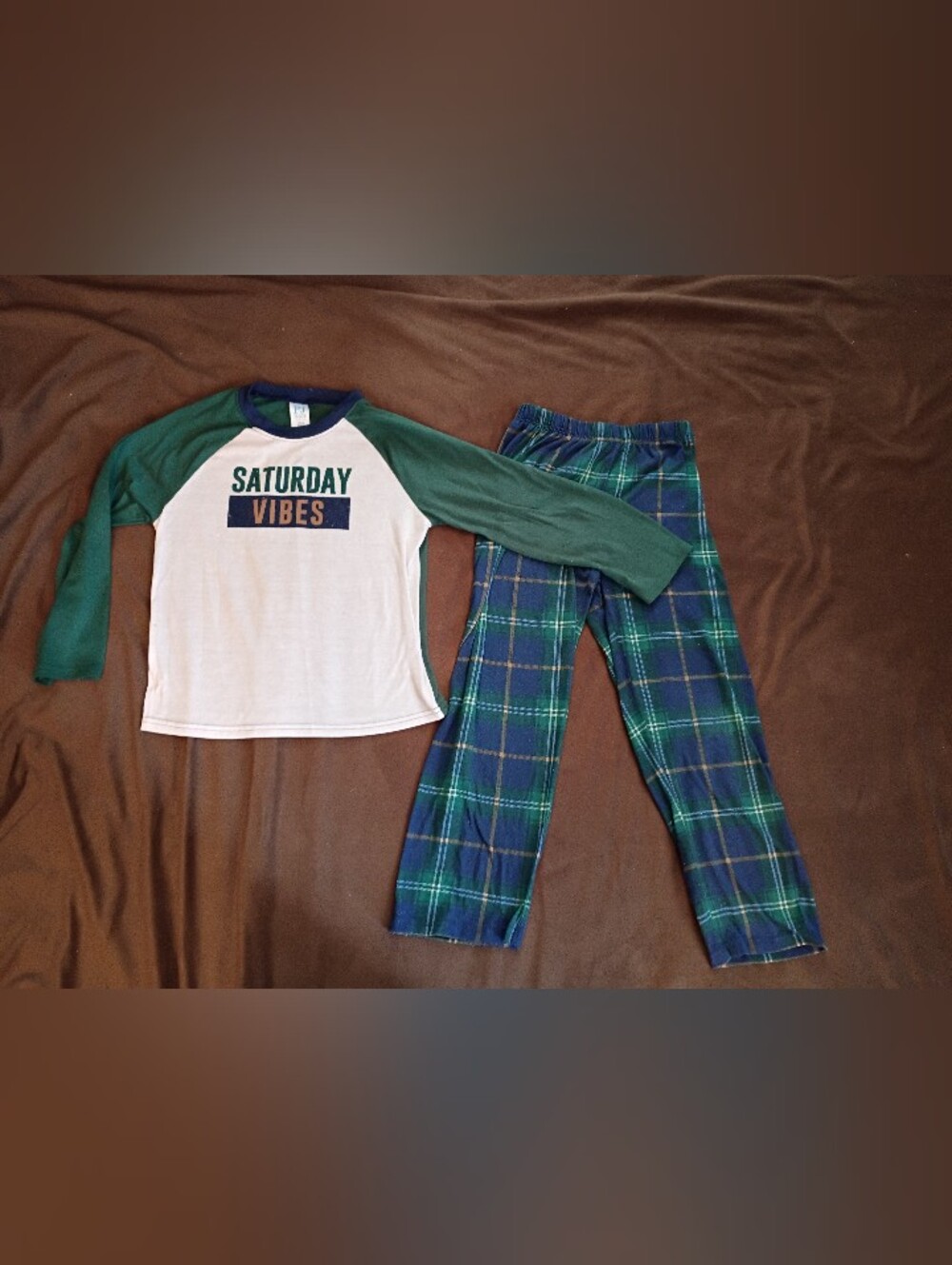Boys Saturday Vibes Pajama Set Size 7/8